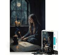 Rompecabezas de símbolos mágicos de Brujas jóvenes para Adolescentes,1000 Piezas,Juego para estimular la Mente,Piezas sin Rebabas,Corte Limpio,fácil de Aprender,diversión para Toda la Familia