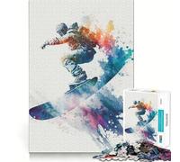 Rompecabezas de Snowboard de 1000 Piezas para Adultos, Juguete para la Mente, Juego Relajante, Bordes precisos, Regalo conmovedor 50x75cm