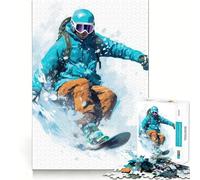 Rompecabezas de Snowboarder en acción para Adolescentes, 1000 Piezas, Juego Mental, Juguete Relajante, Corte preciso, (38x26cm)