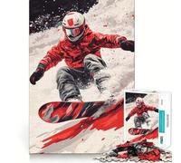 Rompecabezas de Snowboarder en acción para Adolescentes, 1000 Piezas, Juguete para la Mente, Escape Tranquilo, Borde preciso, Regalo increíble (38x52cm)
