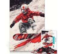 Rompecabezas de Snowboarder en acción para Adolescentes, 1000 Piezas, Recall Boost Gentle Relax Smooth Cut Stylish Gift (50x75cm)