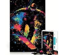 Rompecabezas de Snowboarder en acción para Adultos, 1000 Piezas, Juego Inteligente, patrón Tranquilo, Montaje, Regalo increíble (38x52cm)