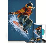 Rompecabezas de Snowboarder en acción para Adultos, 1000 Piezas, Juguete de lógica, antiestrés, Corte de precisión, Regalo para Festivales (50x75cm)