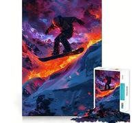 Rompecabezas de Snowboarder en la montaña para Adolescentes, 1000 Piezas, Juego Mental, Juguete Relajante, Corte preciso, (38x26cm)