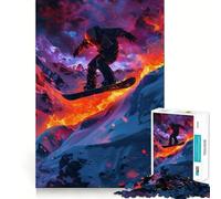 Rompecabezas de Snowboarder en la montaña para Adultos, 1000 Piezas, Juego Inteligente, patrón Tranquilo, Montaje, Regalo increíble (38x52cm)