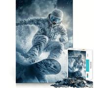 Rompecabezas de Snowboarder en tormenta para Adultos, 1000 Piezas, para Mejorar la Memoria, aliviar el estrés, diseño para armar, Regalo Memorable (38x52cm)