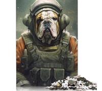 Rompecabezas de Soldado Bulldog Inglés para Adultos y niños, Juguete Educativo, decoración del hogar, 1000 Piezas (75 x 50 cm).