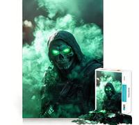 Rompecabezas de Soldado Enmascarado con Calavera de 1000 Piezas para Adolescentes Ideal para Relajarse, Mejorar la Memoria y Crear una Obra de Arte nítida 38x52cm