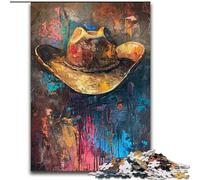 Rompecabezas de Sombreros de Vaquero para Adolescentes 1000 Piezas, Toda la Familia 50x75cm