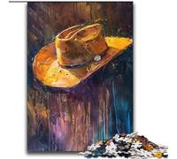 Rompecabezas de Sombreros de Vaquero para Adolescentes (2000), Juguetes educativos para familias con póster y Hoja de Trivia (70x100cm)