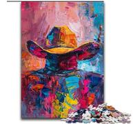 Rompecabezas de Sombreros de Vaquero para Adolescentes, Juguetes educativos, Juegos antiestrés, cumpleaños (50x75cm)