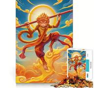 Rompecabezas de Sun Wukong para Adultos de 1000 Piezas, Juguete para ejercitar la Mente, diseño de Entretenimiento Suave, Regalo de Temporada 50x75cm