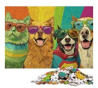 Rompecabezas de Super Pets Squad para Adultos y Adolescentes, 300 Piezas, Rompecabezas de Madera para Adolescentes, Juego de ingenio (40 x 28 cm)