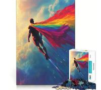 Rompecabezas de superhéroes arcoíris para Adultos, 1000 Piezas, Juego Inteligente, Divertido y Relajante, Ideal para armar, Regalo preciado (38x26cm)