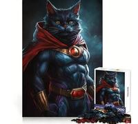 Rompecabezas de superhéroes Gato Negro para Adolescentes, 1000 Piezas, fácil de Recordar, Actividad Relajante, Ajuste Perfecto, (50x75cm)