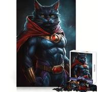 Rompecabezas de superhéroes Gato Negro para Adultos 1000 Piezas Agudeza Mental Placer Relajante Ajuste preciso Regalo significativo (38x26cm)