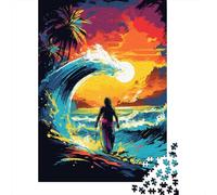 Rompecabezas de surf de colores para adultos, 500 piezas, juguetes educativos e intelectuales para adultos, 500 piezas (52 x 38 cm)