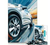 Rompecabezas de SUV Plateado a Toda Velocidad de 1000 Piezas para Adolescentes Juguete de lógica Clara, fácil de Usar, Ocio, Regalo de cumpleaños 50x75cm