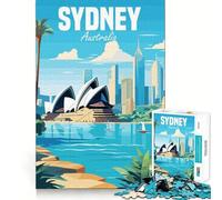 Rompecabezas de Sydney, Australia, para Adolescentes, 1000 Piezas, Pure Logic Toy, Quiet Calm Clean Cut, decoración de Pared 50x75cm