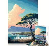 Rompecabezas de Table Mountain, Sudáfrica para Adolescentes, 1000 Piezas, para Mejorar la Memoria, Tiempo Libre, Bordes limpios, un Regalo Encantador 38x26cm