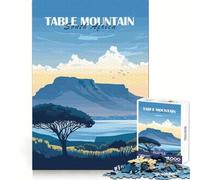 Rompecabezas de Table Mountain, Sudáfrica para Adolescentes, 1000 Piezas, Pure Logic Toy, Quiet Calm Clean Cut, decoración de Pared 50x75cm