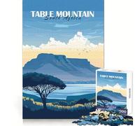 Rompecabezas de Table Mountain, Sudáfrica para Adultos, 1000 Piezas, Juguete Que desafía la Mente, diversión Tranquila, Corte preciso, decoración de Pared 38x26cm