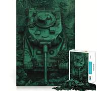 Rompecabezas de Tanque camuflado para Adultos, 1000 Piezas, estimula la Memoria, diversión Relajante, Corte Premium, Regalo Original 38x26cm