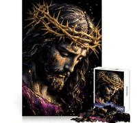 Rompecabezas de Tela Morada y Corona de Espinas para Adolescentes, 1000 Piezas, Juguete Intelectual, Escape Tranquilo, Corte de Calidad, Regalo de Temporada (38x26cm)
