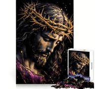 Rompecabezas de Tela Morada y Corona de Espinas para Adultos, 1000 Piezas, Rompecabezas Mental, Relajante, para armar, (38x52cm)