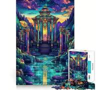 Rompecabezas de Templo asiático místico para Adultos, 1000 Piezas, Juguete para ejercitar la Mente, diversión en Interiores, Corte de precisión, Regalo navideño (50x75cm)