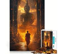 Rompecabezas de templos de Bangkok, Tailandia, para Adultos, 1000 Piezas, para estimular la Memoria, para Momentos acogedores, con diseño de Lista de Deseos de Papá Noel 50x75cm