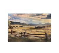 Rompecabezas de The Cowboy Ranch in Montana para adultos, difícil, difícil y desafiante, rompecabezas familiar de 500 piezas