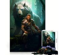 Rompecabezas de Thor, Odín y el Lobo, Dioses Vikingos, para Adultos, 1000 Piezas, para estimular la Mente, Actividad de Ocio, tamaño, Bonito Regalo (50x75cm)