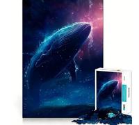 Rompecabezas de tiburón Ballena de 1000 Piezas Juego de concentración Mental Corte de precisión Bordes Lisos Actividad Absorbente para Noches tranquilas (50x75cm)