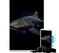 Rompecabezas de tiburón Ballena de 1000 Piezas para Adultos Juego Divertido y fácil de armar Ideal para divertirse en Familia (38x26cm)