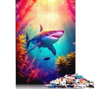 Rompecabezas de tiburón con imágenes Personalizables. 100% cartón Reciclado. para niños y Adultos a Partir de 12 años 1000 Piezas (75 x 50 cm).