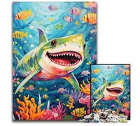 Rompecabezas de tiburón de 1000 Piezas para Adultos, desafiante Juego para Adultos, Actividad interactiva Familiar, 50x75cm/19,68x29,52 Pulgadas