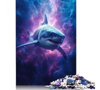 Rompecabezas de tiburón de fantasía Premium, 100% Papel Reciclado, Rectangular, 1000 Piezas (75 x 50 cm)