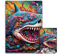 Rompecabezas de tiburón para Adultos, 1000 Piezas de cartón, desafiante Rompecabezas para Adolescentes, diversión Familiar, 26x38cm/10,23x14,96 Pulgadas