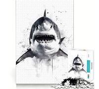 Rompecabezas de Tiburones en Acuarela para Adolescentes, 1000 Piezas, Juguete para estimular la lógica, alegría Familiar, Borde Premium, 38x52cm