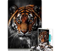 Rompecabezas de Tigre Blanco y Negro para Adolescentes, 1000 Piezas Un Juego desafiante para Disfrutar en Familia con Piezas aleatorias Que encajan Perfectamente (38x26cm)