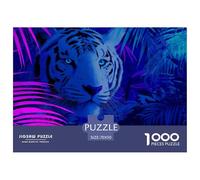 Rompecabezas de Tigre de 1000 Piezas, Animales Salvajes feroces para Adultos, Juego Educativo, Hermosa decoración, Regalos de cumpleaños difíciles y desafiantes, 70 x 50 cm/1000 Piezas