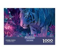 Rompecabezas de Tigre de 1000 Piezas, Animales Salvajes y feroces, para Adultos Mayores de 12 años, Juego Educativo de cumpleaños difícil y desafiante, 52 x 38 cm (1000 Piezas)