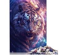Rompecabezas de Tigre de fantasía, desafío difícil, 100% cartón Reciclado, para niños y Adultos a Partir de 12 años, 1000 Piezas (26 x 38 cm)