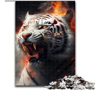 Rompecabezas de Tigre de fantasía para Adultos, 1000 Piezas de cartulina para decoración del hogar, Entrenamiento Mental y Regalos navideños Tamaño: 38x26cm