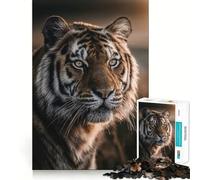 Rompecabezas de Tigre majestuoso de 1000 Piezas para Adultos, Juguete para ejercitar la Mente, Alivio del estrés, diseño para armar, Regalo Elegante 38x26cm