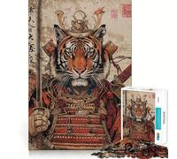 Rompecabezas de Tigre samurái para Adolescentes, 1000 Piezas, diseño Relajante y Divertido, decoración de Pared con Corte nítido (38x26cm)