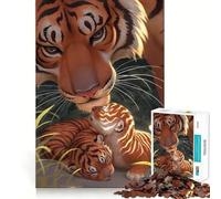 Rompecabezas de Tigres para Adultos, 1000 Piezas, Juguete de Habilidad, Juego Lento, Disfruta, Corte Exacto, colección de Arte 50x75cm