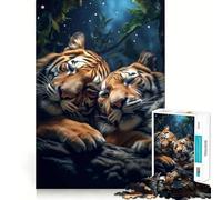 Rompecabezas de tigresas y Amantes de los Tigres para Adolescentes, 1000 Piezas, fortalece la Memoria, sin estrés, Bordes Lisos, 50x75cm