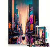 Rompecabezas de Times Square de Nueva York para Adultos, 1000 Piezas, Juguete de Habilidad, Alivio de tensión, Corte preciso, Regalo preciado (38x52cm)